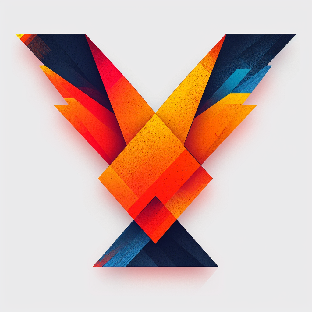 Cubist Futurism Logo Design with Y Letter