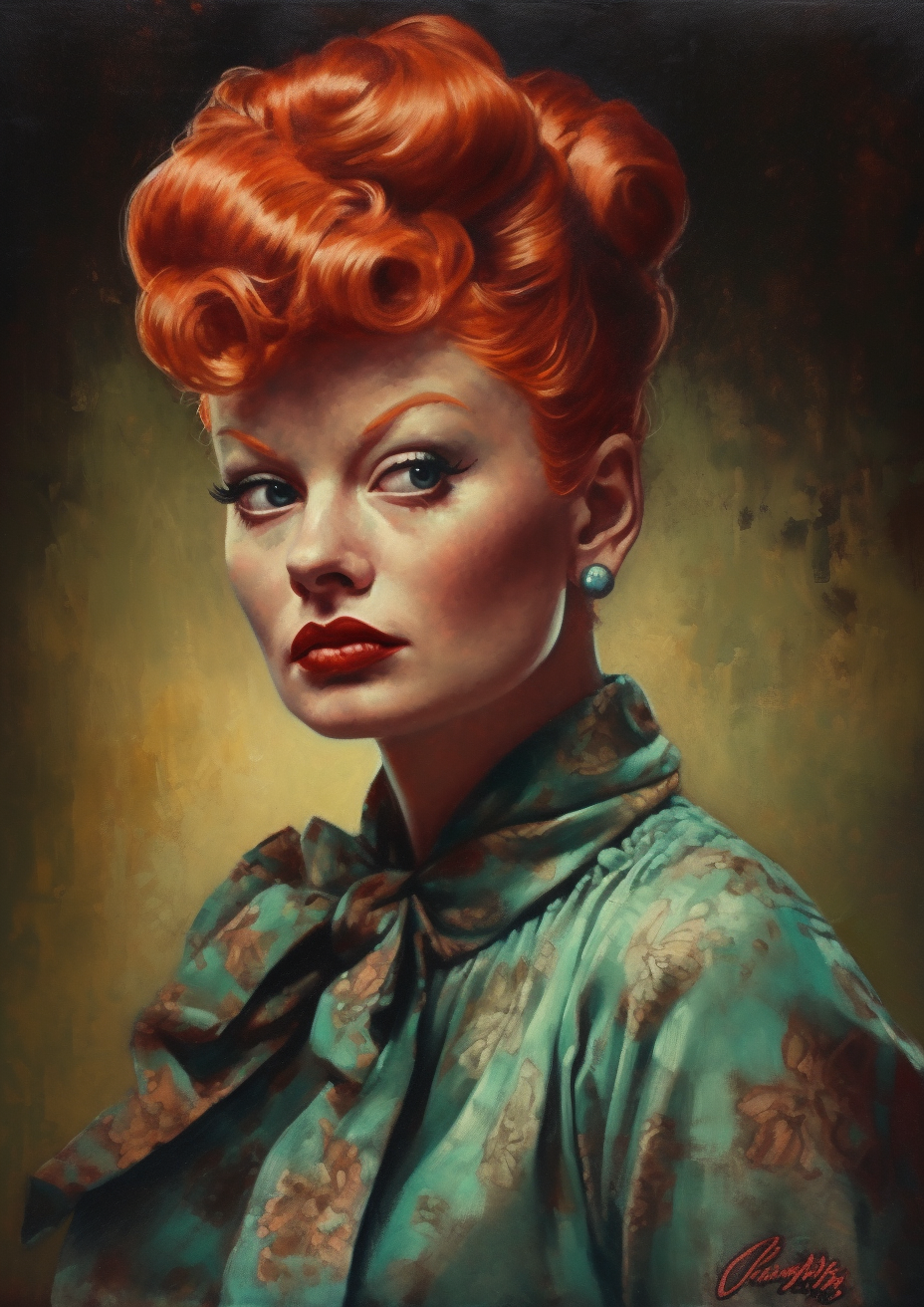 Stylized image of Lucille Ball