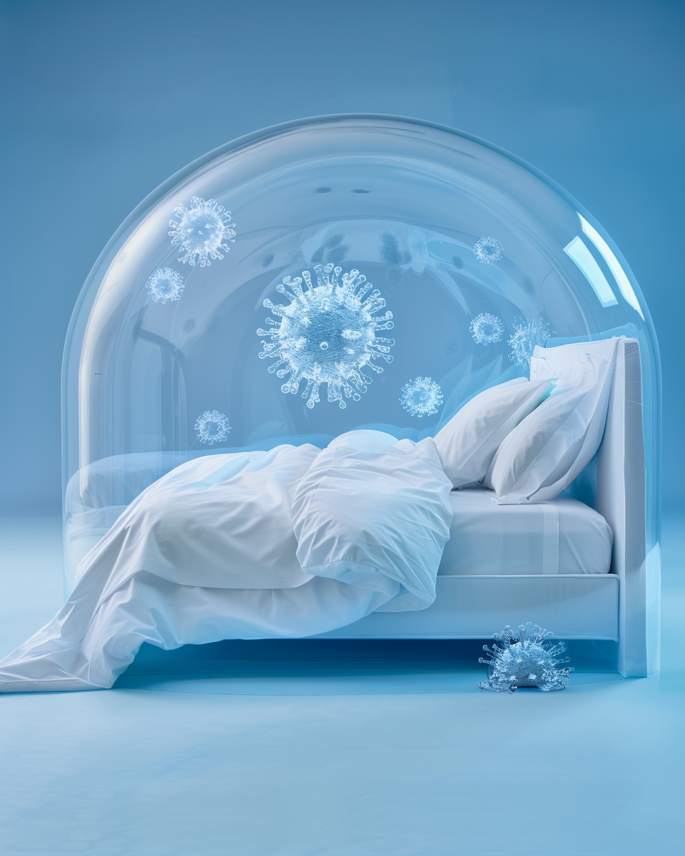 Luxurious Bed with Bacteria