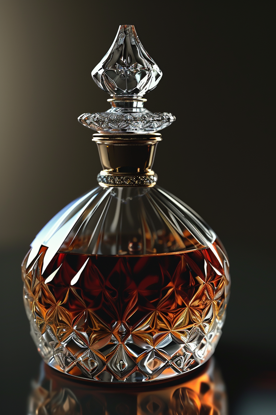 Exquisite Art Deco Brandy Bottle