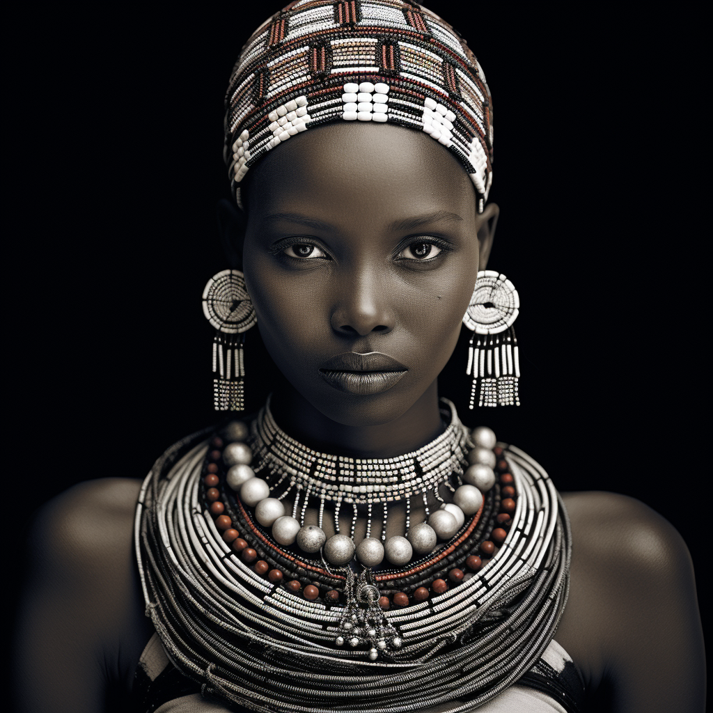 Maasai Queen Traditional Attire Beaded Neckpiece