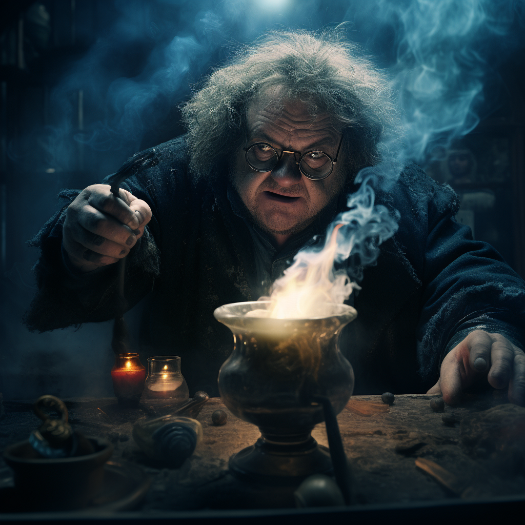 Mad-Eye Moody putting name into blue fire ?