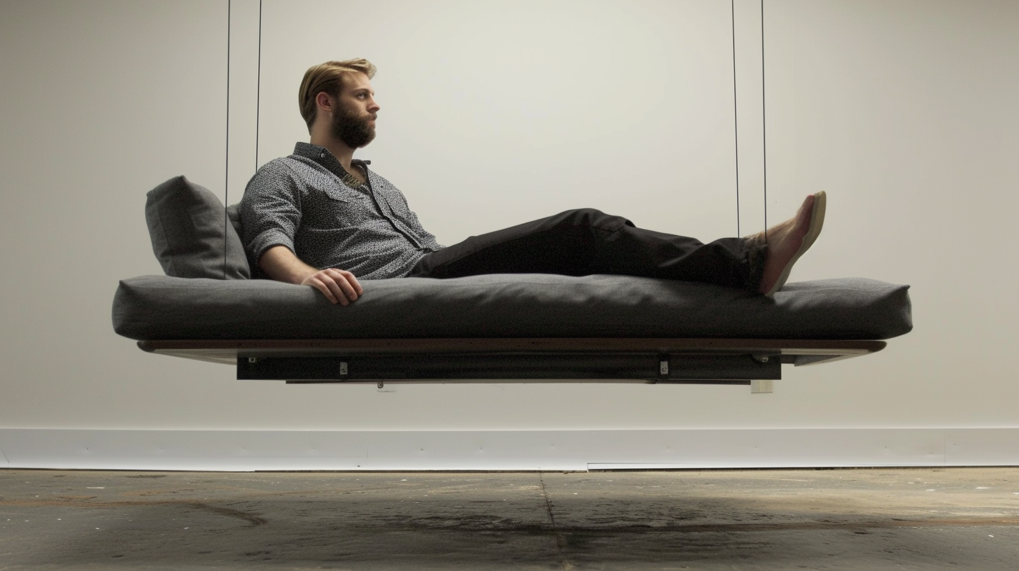 Levitating Couch on Display