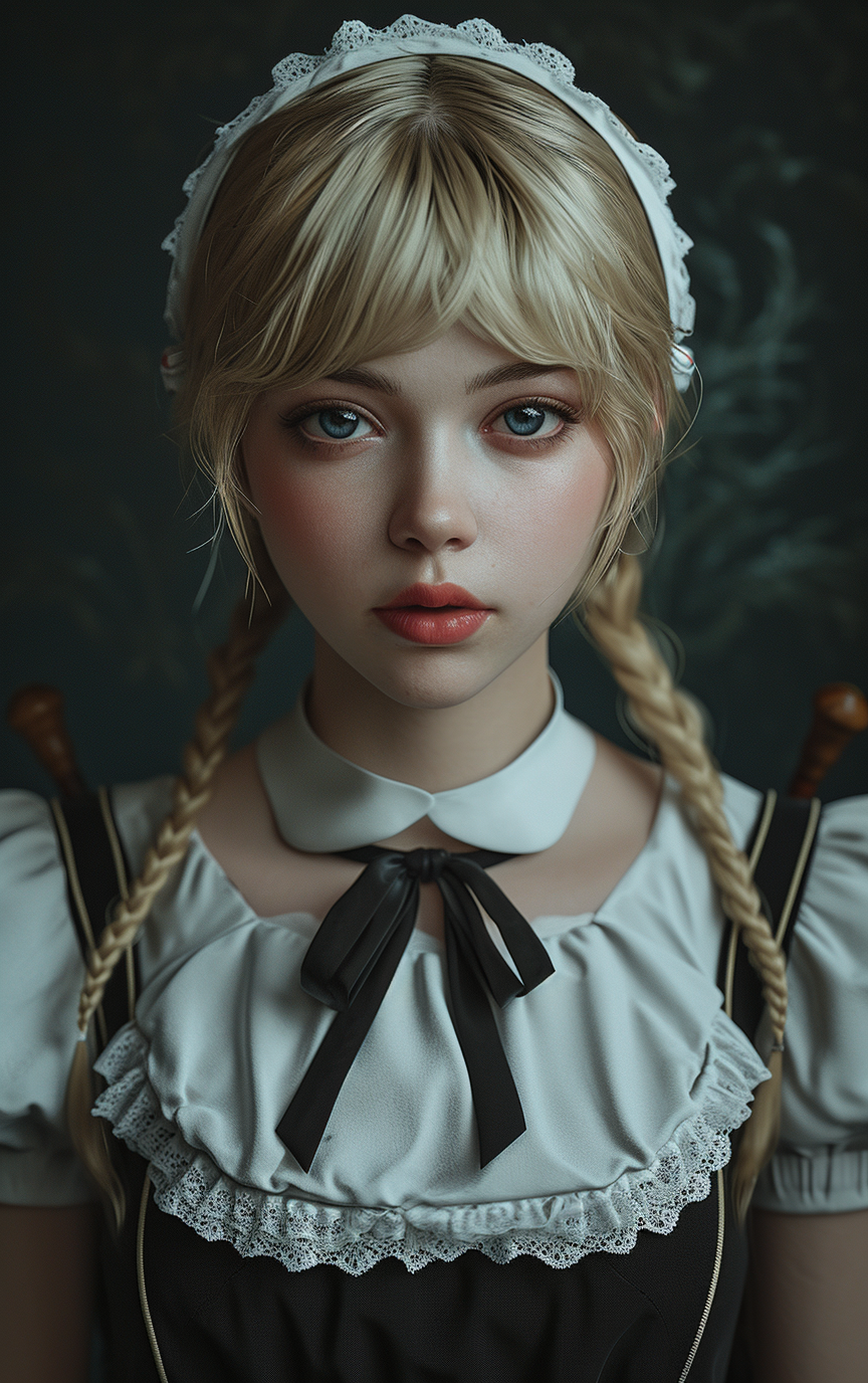 Blonde Maid Portrait