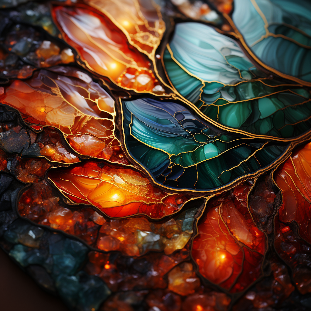 Malachite texture in warm colors
