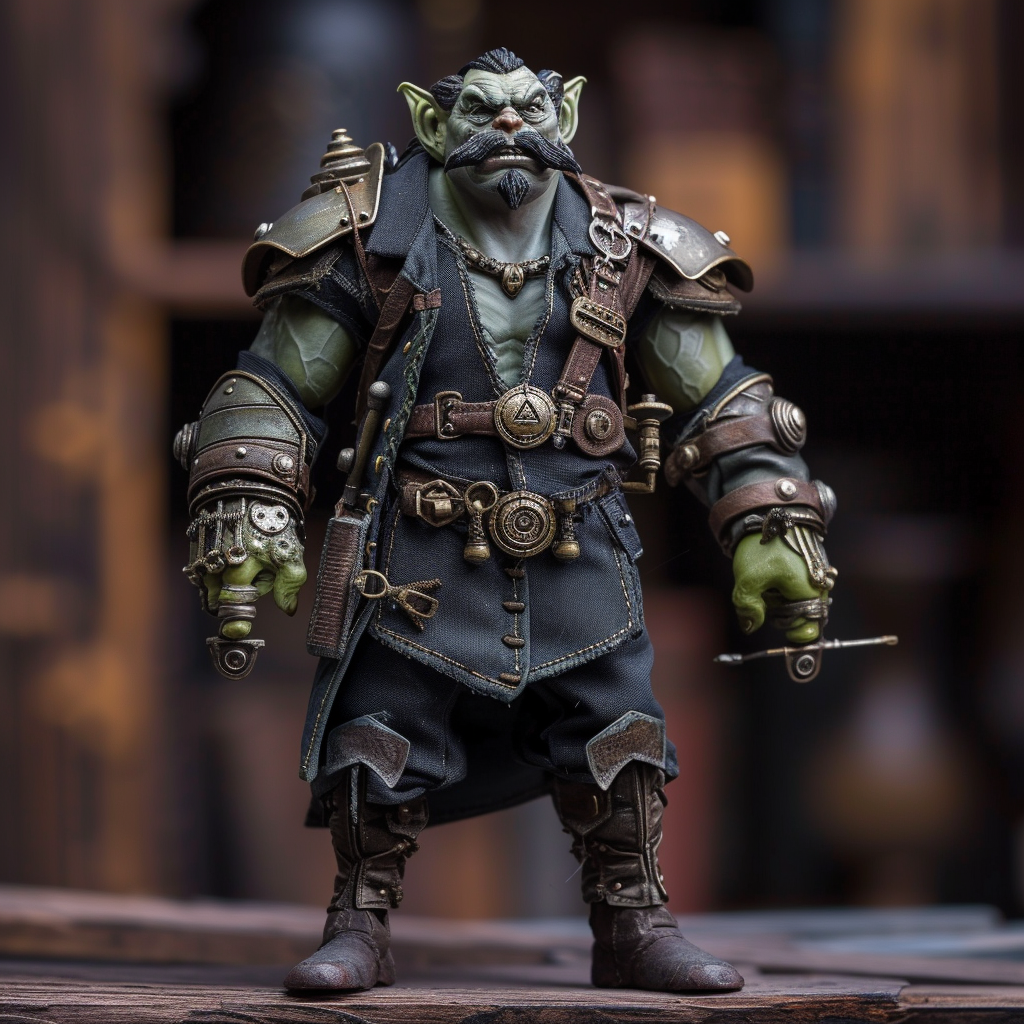 Male Orc Steampunk Action Figure