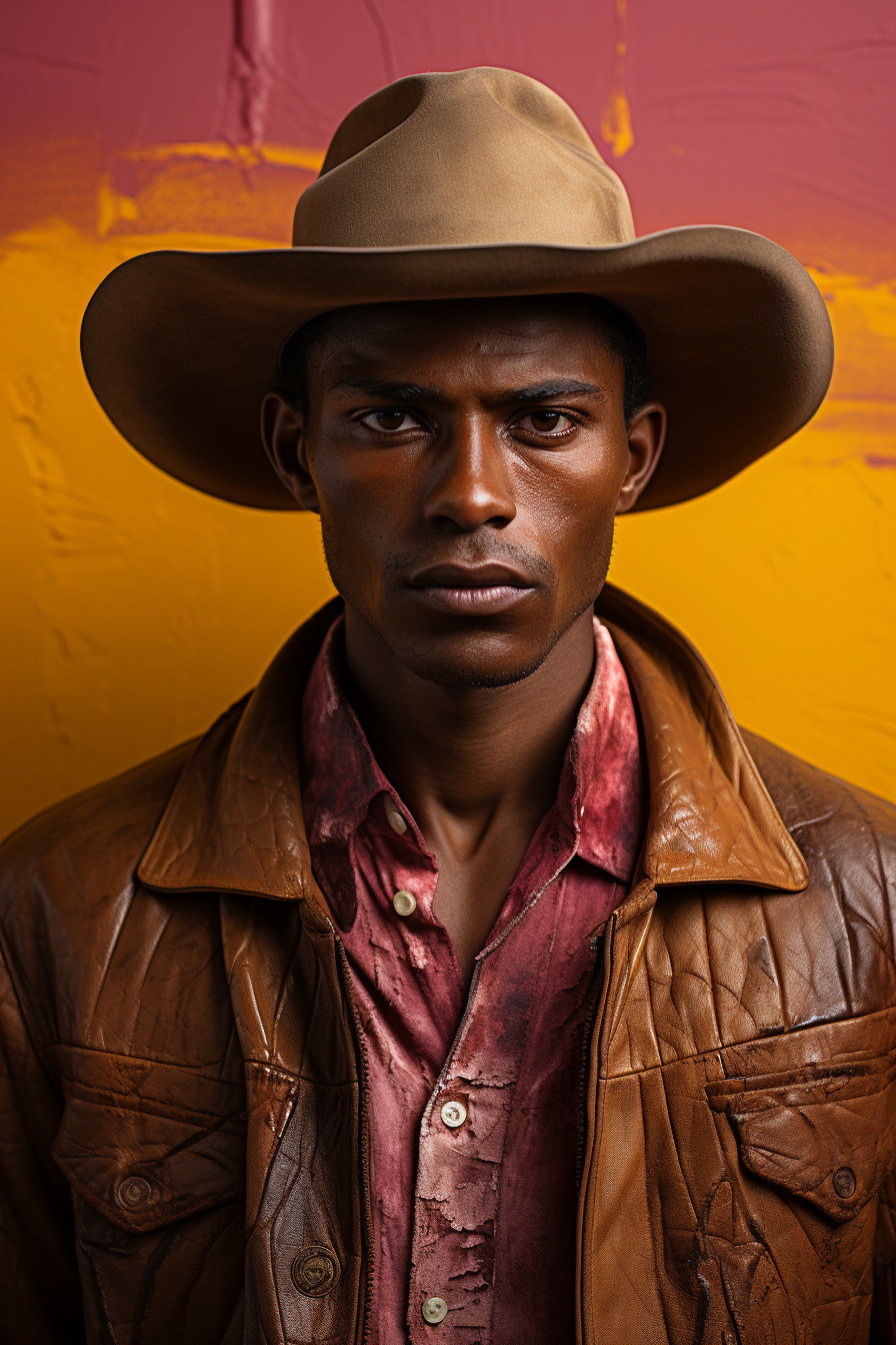 Stylish cowboy with captivating gaze