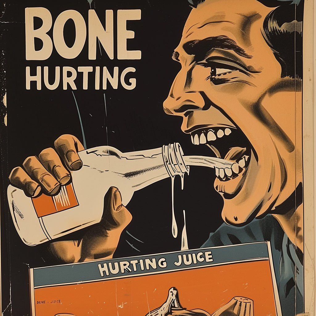 Man pouring bone hurting juice from box