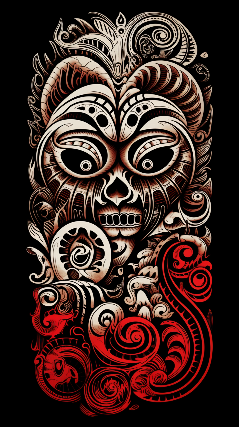 Traditional Maori Tattoo Flash