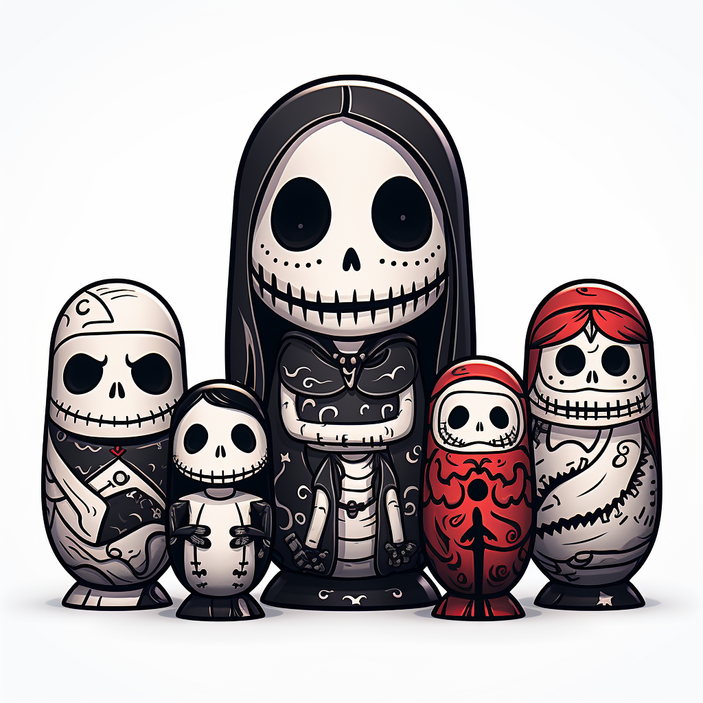 Matryoshka doll Nightmare Before Christmas design