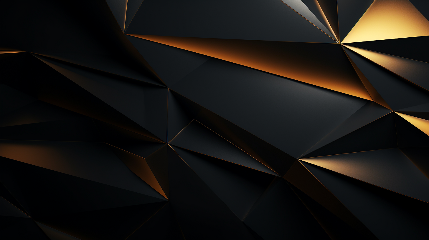 Beautiful matte black paper background with golden light