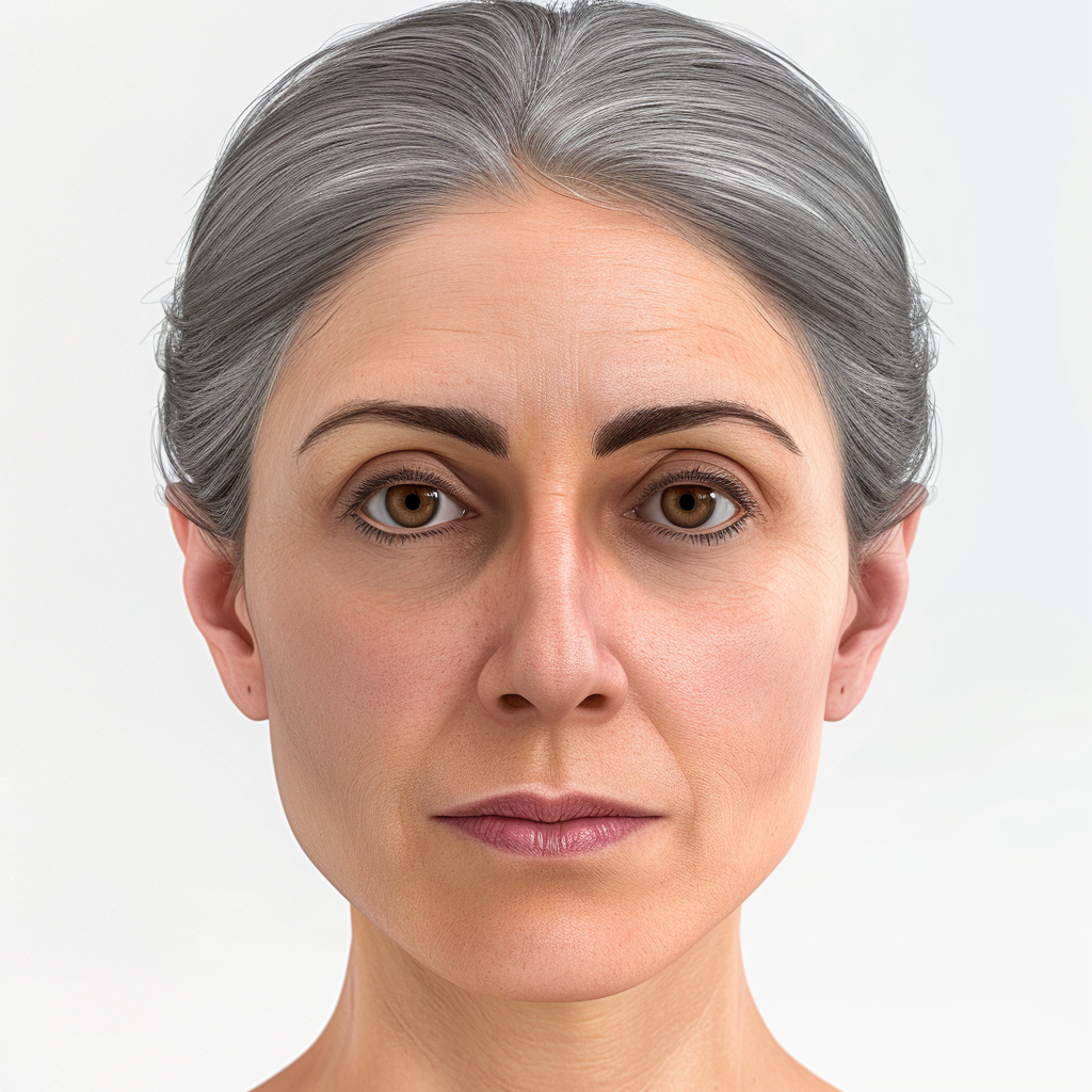 Mature woman's face with youthful vitality