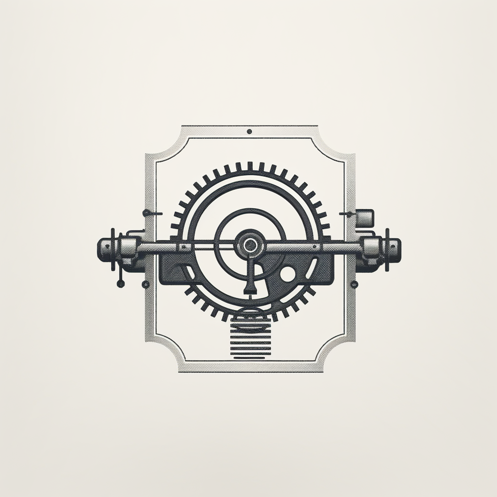 Minimal Mechanical Newspaper Logo