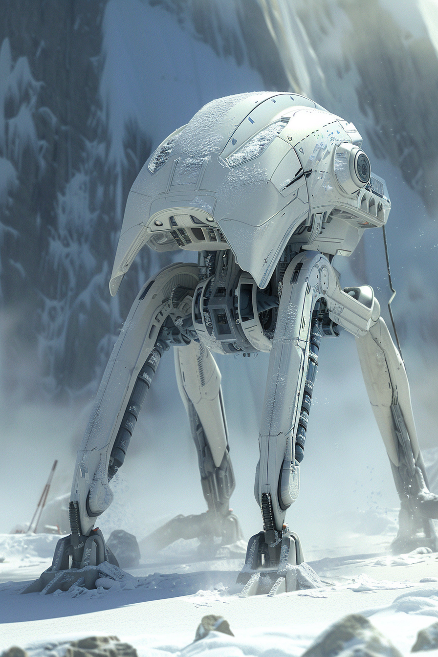 Advanced Mech War Machine Ice Planet