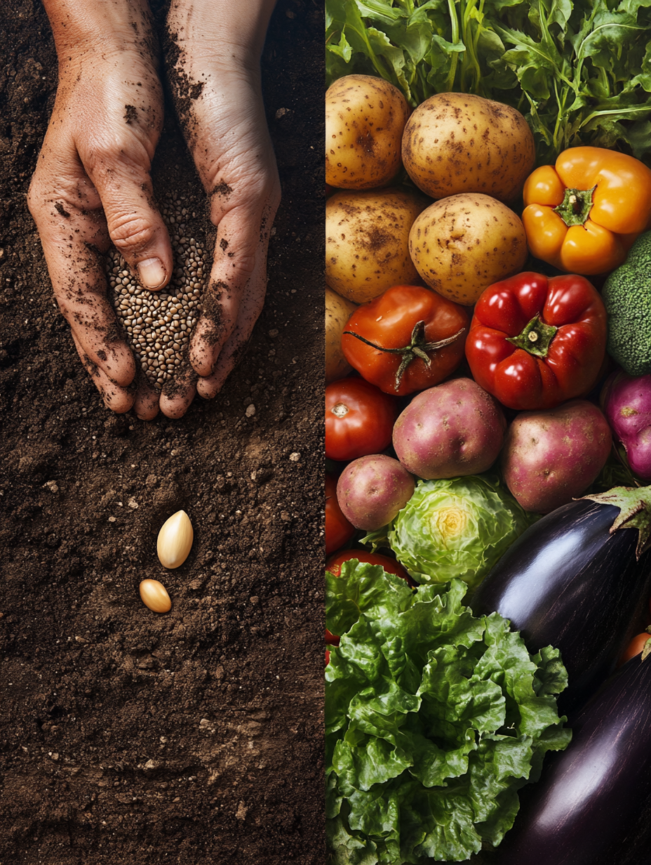 Seed and Vegetables Growing