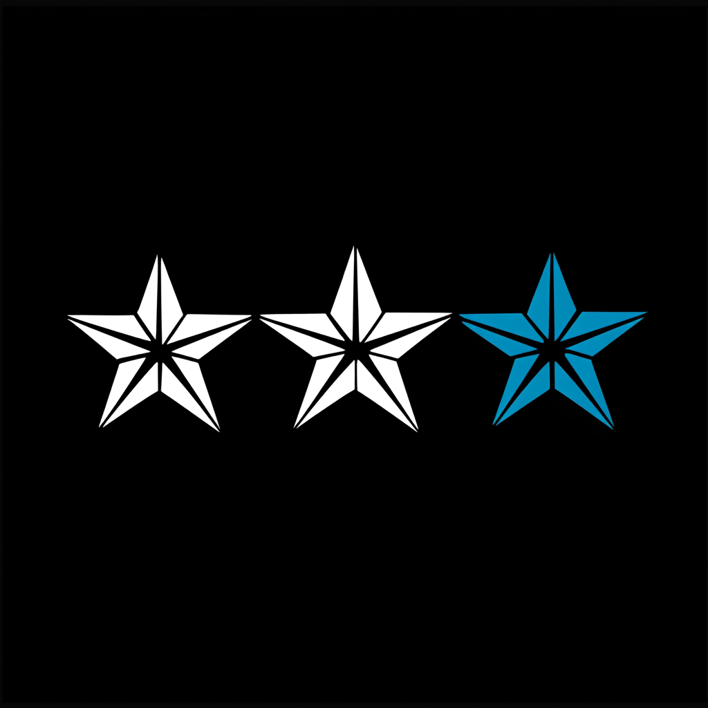 Stylised Stars Flag Black Background