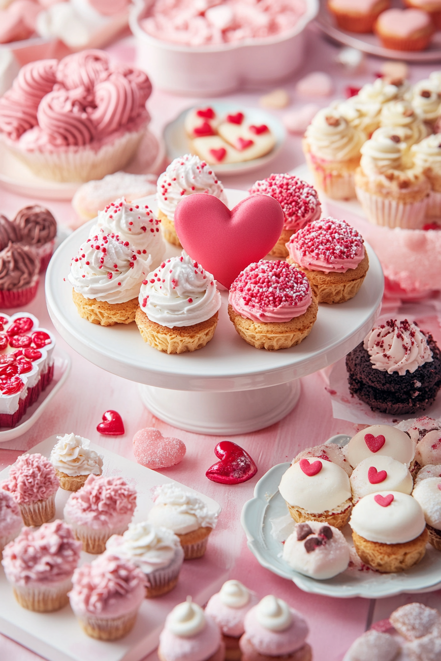 Cookbook Valentines Day Desserts Background