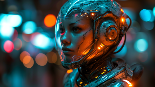 4. Alien wearing jacket with electroluminescent wire 4. Alien wearing jacket with electroluminescent wire