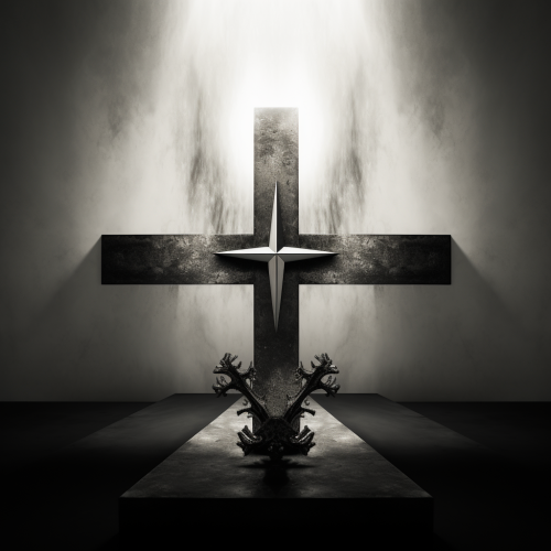 4. Altar cross in black and white