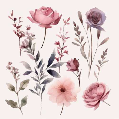 4. Beautiful Floral Clipart Image Design