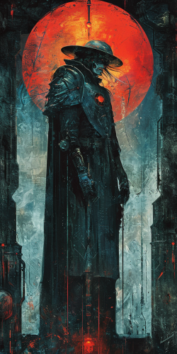 4. Emperor Ryder Tarot Card in Enki Bilal's Sci-Fi Art