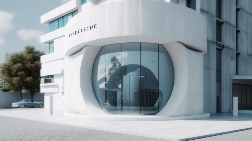 4.  Eye Clinic with Minimalistic White Limestone Façade