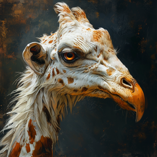 4. Fascinating image of a hybrid giraffe-bald eagle in full detail.