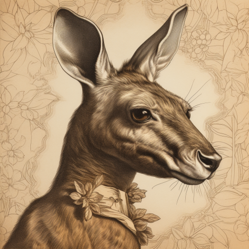 4.  Captivating side profile of a kangaroo