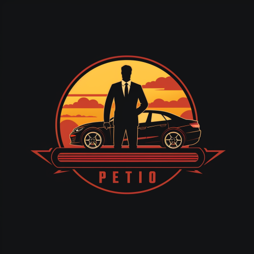 4. Stylish car logo in black and red 4. Stylish car logo in black and red