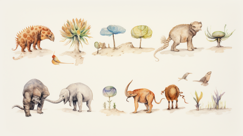 Minimalist watercolor style image