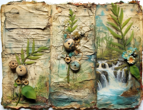 4. Impasto oil painting of a wild jungle river (ALT Text for Image)