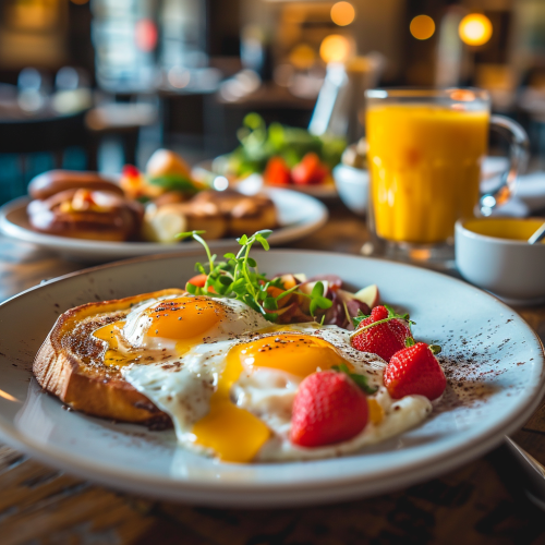 4. Delicious breakfast served at restaurant