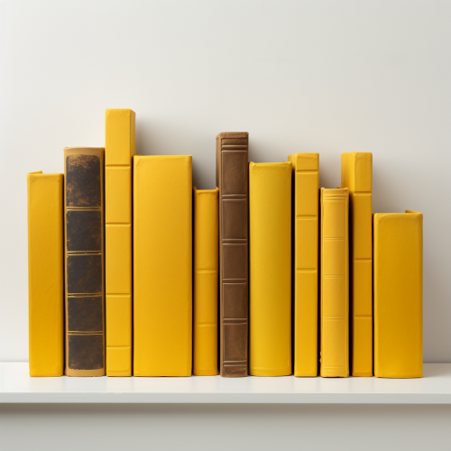 4. Collection of thick books on white background