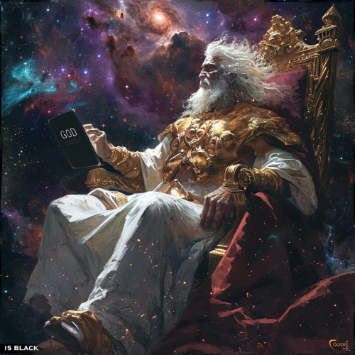 4. Image of majestic white blonde father God on a throne