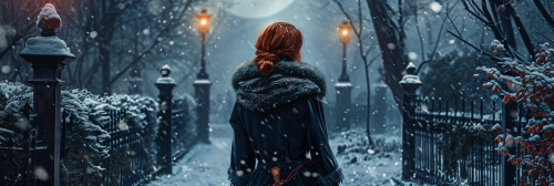 4.  Red Hair Noblewoman in Luxurious Coat