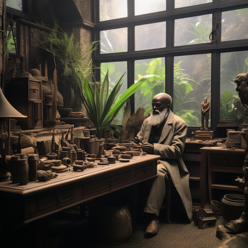 4. Image of Sigmund Freud Smoking Pipe in Aesthetics Room