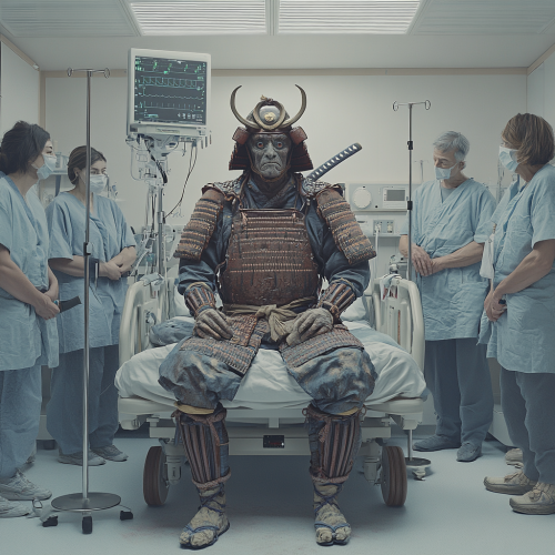 120-year-old samurai awakens in modern hospital, doctors shocked.
