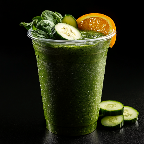 16K Documentary Style Greens Smoothie Ingredient Photo 