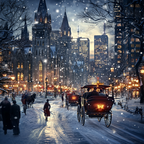 1900s Toronto in imaginative, realistic photographic city view.