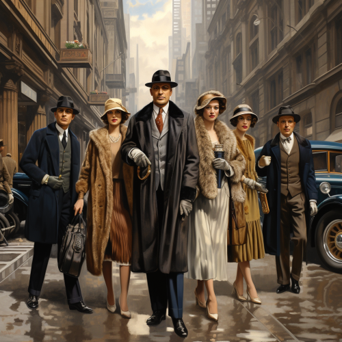 1920s street fashion scene Chicago