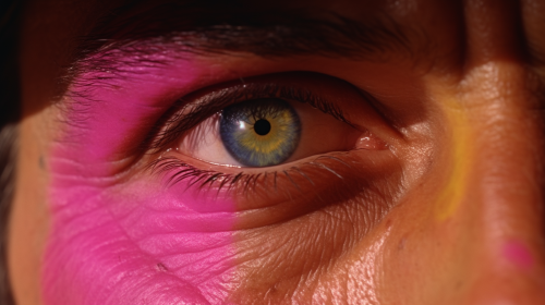 Close up of man's face in 1960s spaghetti western