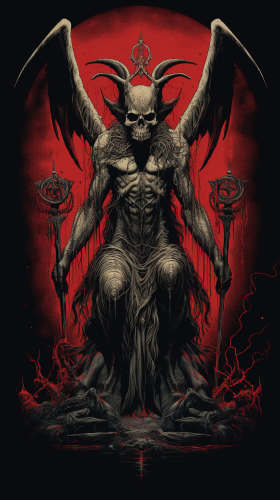 Illustration of 1970s Music Metal Band Demons