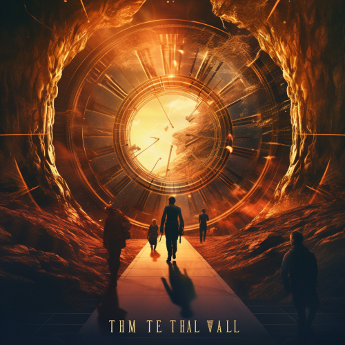 Time travel adventure book cover graphic