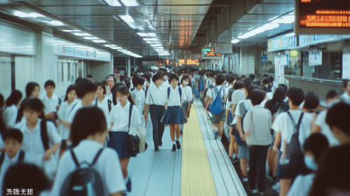 1994 Subway Platform Mekishi City Japan HD 