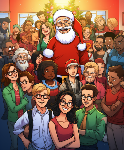 Multigenerational people in action pose for GTA Multigenerational people in action pose for GTA