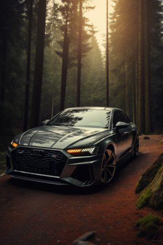 Stunning 2023 Audi RS6 Sedan in Japan Mountains Forest