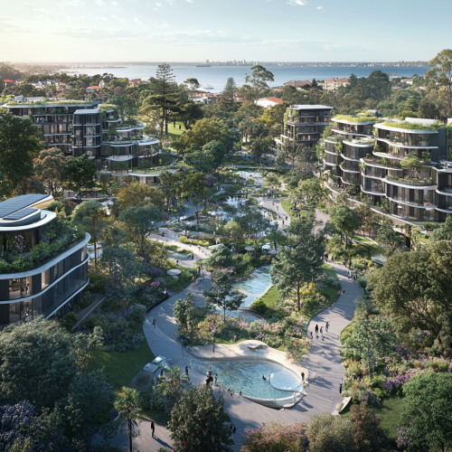 3D Rushcutters Bay Australia Urban Environment Illustration