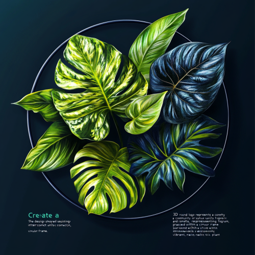 3D community logo featuring interconnected shapes and plant elements.