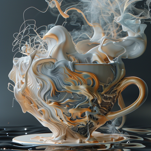 3D Coffee Cup Painting