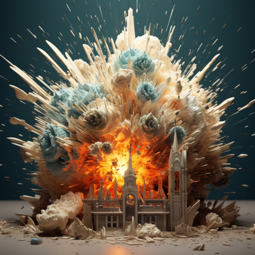 3D exploding art design